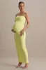 Juniper | Lemon Strapless Maternity Maxi Dress sold by Club L London