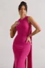 Patty | Dark Pink High-Neck Sleeveless Maxi Dress sold by Club L London