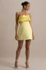 Shelley | Lemon Floral Bandeau Micro-Mini Dress sold by Club L London