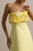 Shelley | Lemon Floral Bandeau Micro-Mini Dress sold by Club L London