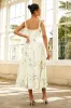Lissa | Lemon Floral Bouquet Print Square-Neck Midi Dress sold by Club L London