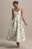 Rosemary | Floral Print Sweetheart Midi Dress With Drop Waist sold by Club L London
