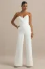 Dainty | White Sweetheart Jumpsuit sold by Club L London