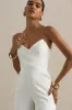 Dainty | White Sweetheart Jumpsuit sold by Club L London