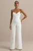 Dainty | White Sweetheart Jumpsuit sold by Club L London