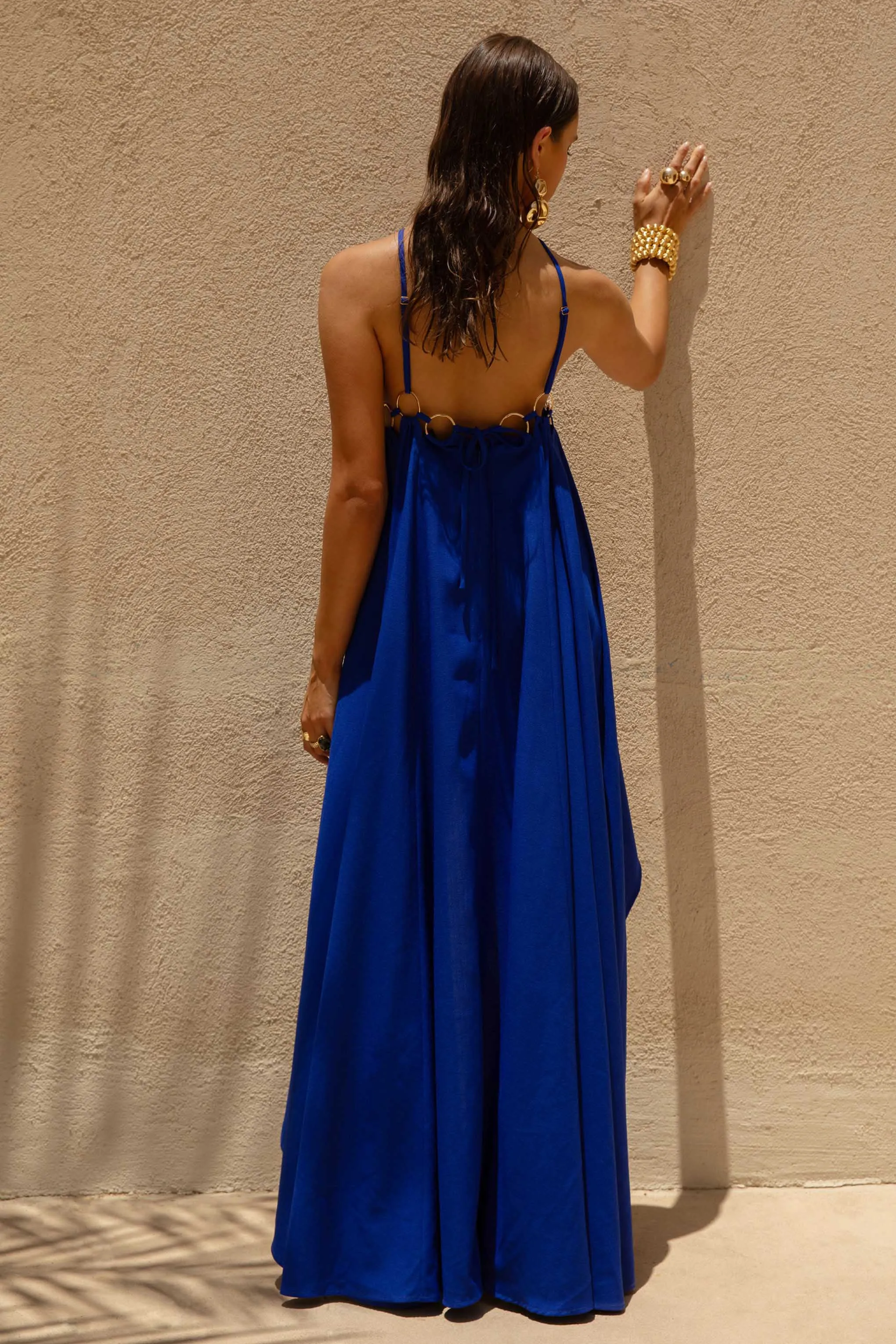 Amiya | Blue A-Line Maxi Dress with Cut-Out Details sold by Club L London product image thumbnail 2