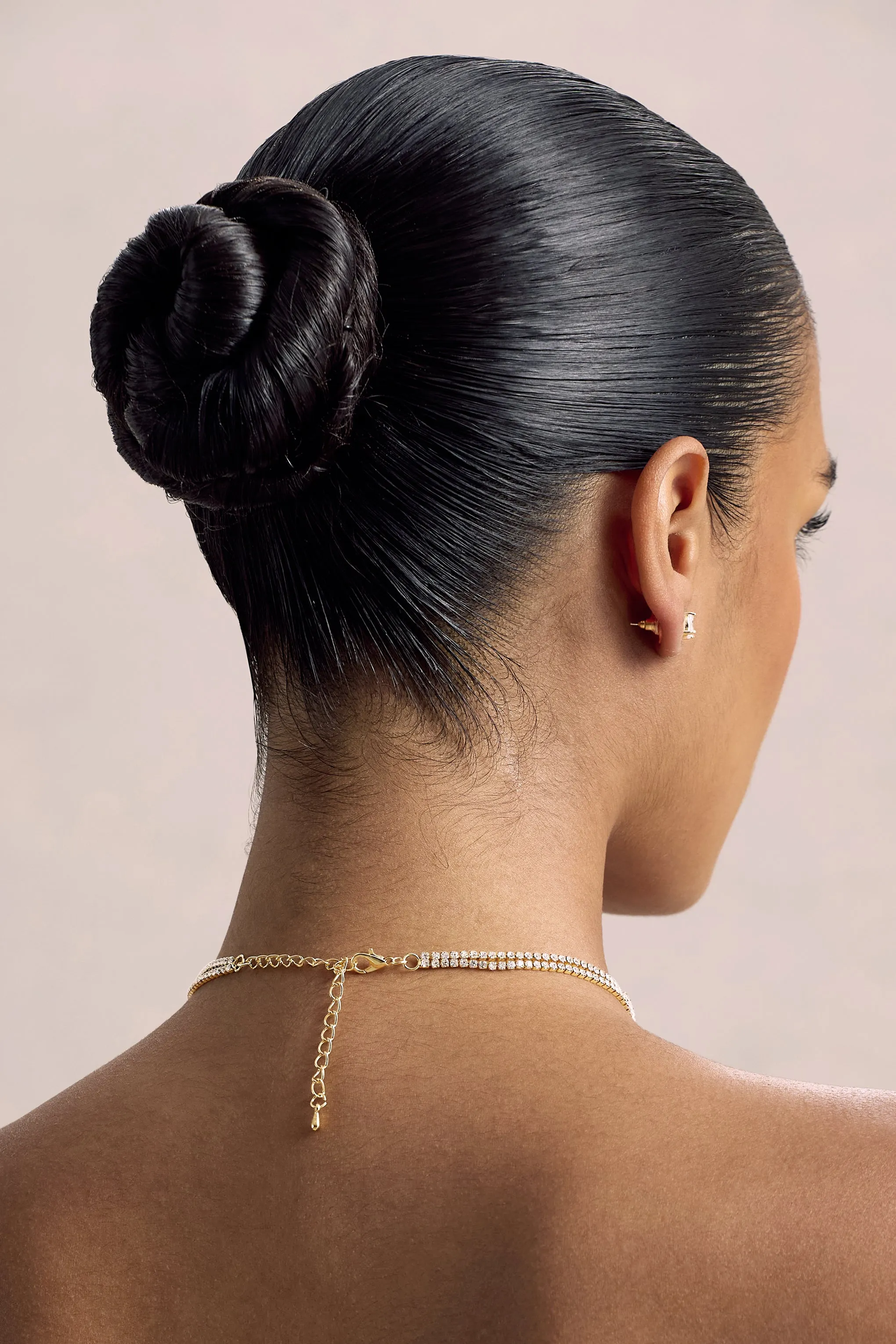 Ollie | Gold Diamante Necklace sold by Club L London product image thumbnail 2