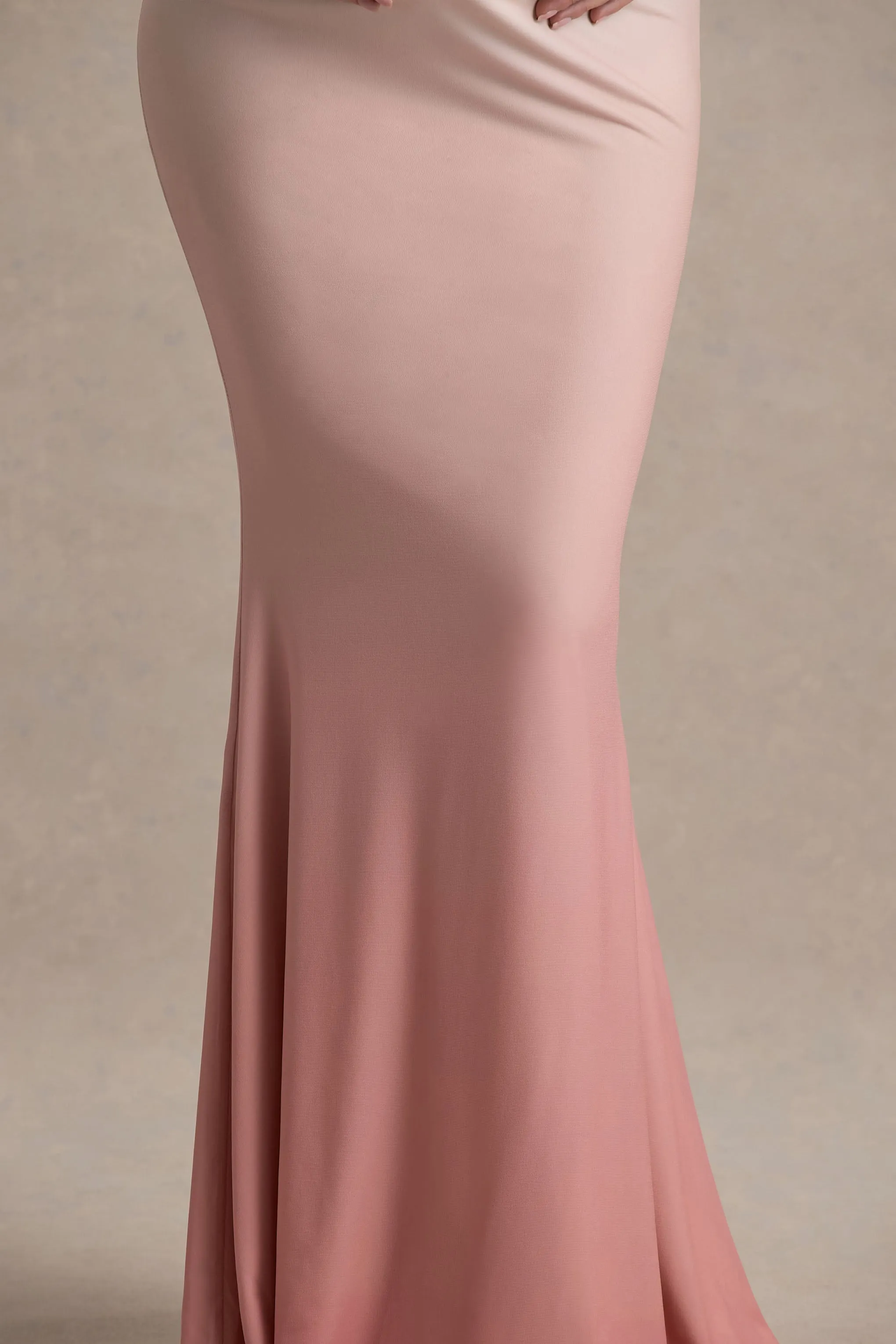Sharnie | Pink Ombre Strapless Maternity Maxi Dress sold by Club L London product image thumbnail 3
