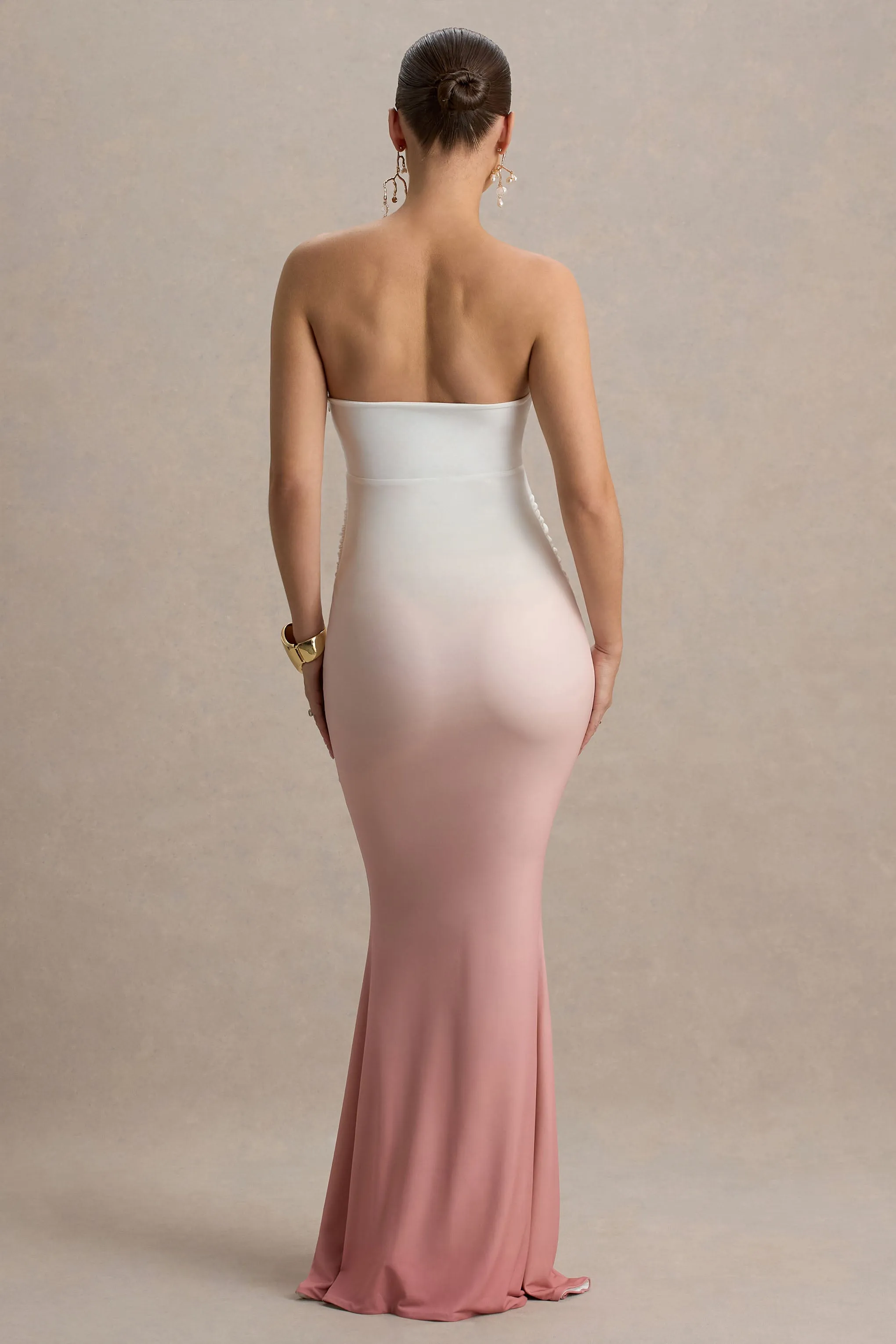 Sharnie | Pink Ombre Strapless Maternity Maxi Dress sold by Club L London product image thumbnail 2