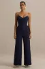 Dainty | Navy Sweetheart Jumpsuit sold by Club L London