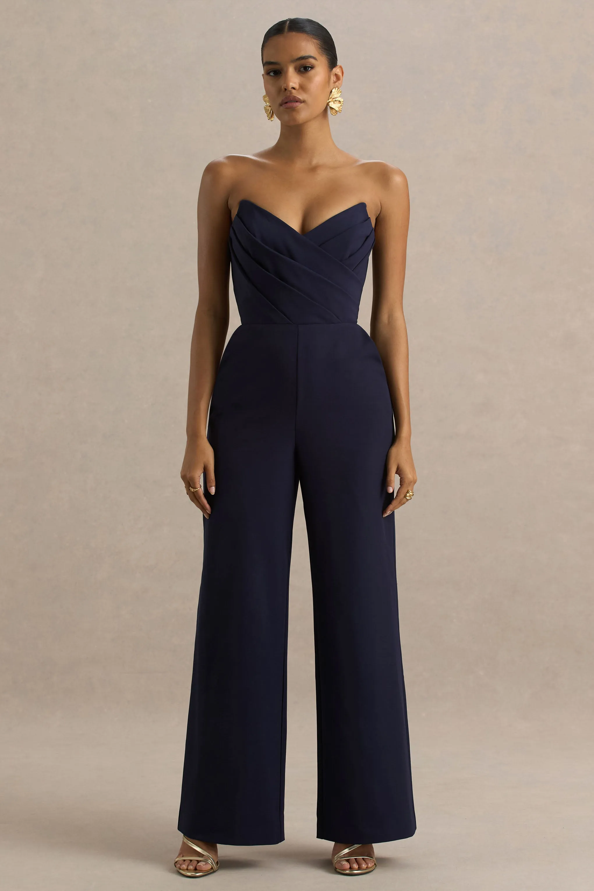 Dainty | Navy Sweetheart Jumpsuit sold by Club L London product image thumbnail 4
