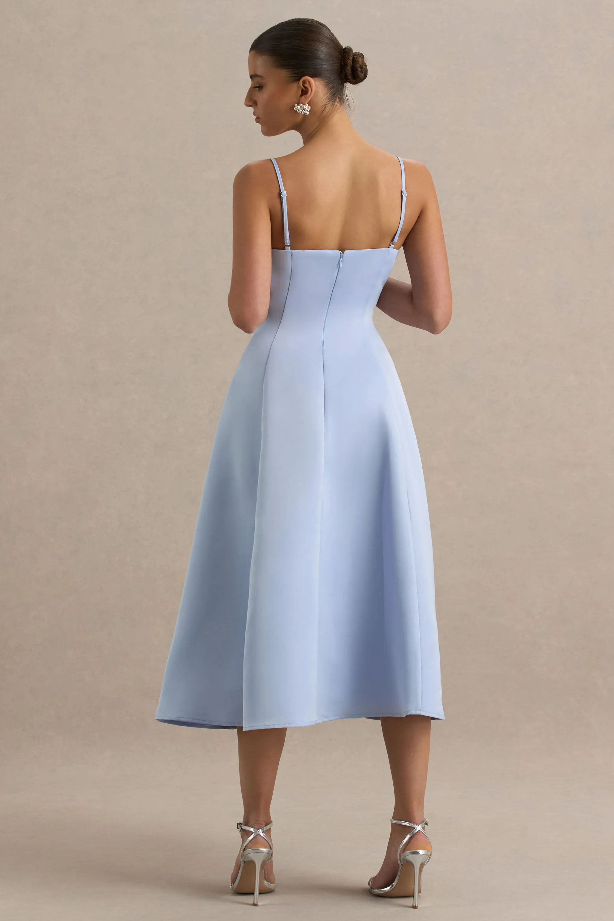 Mally | Powder Blue Sweetheart A-Line Midi Dress sold by Club L London product image thumbnail 2