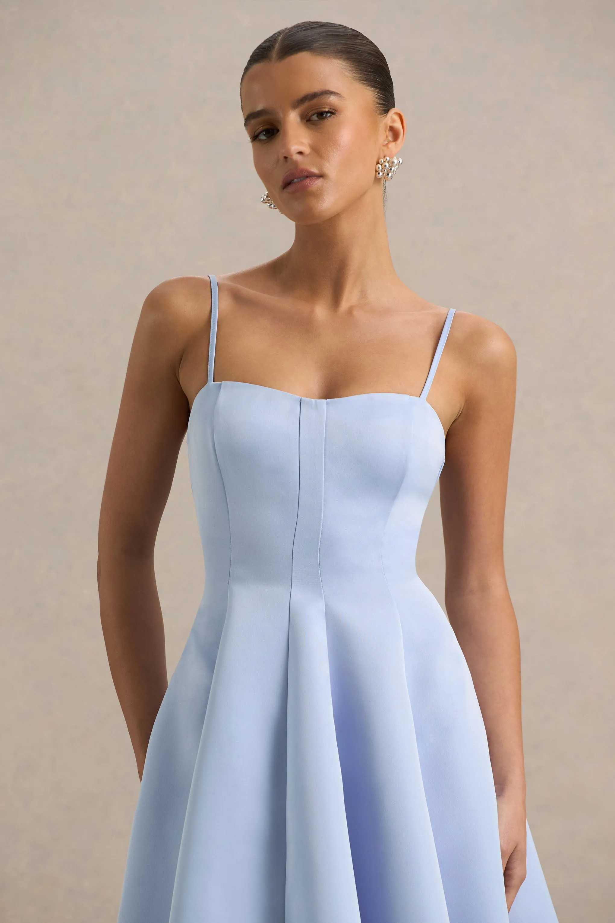 Mally | Powder Blue Sweetheart A-Line Midi Dress sold by Club L London product image thumbnail 3