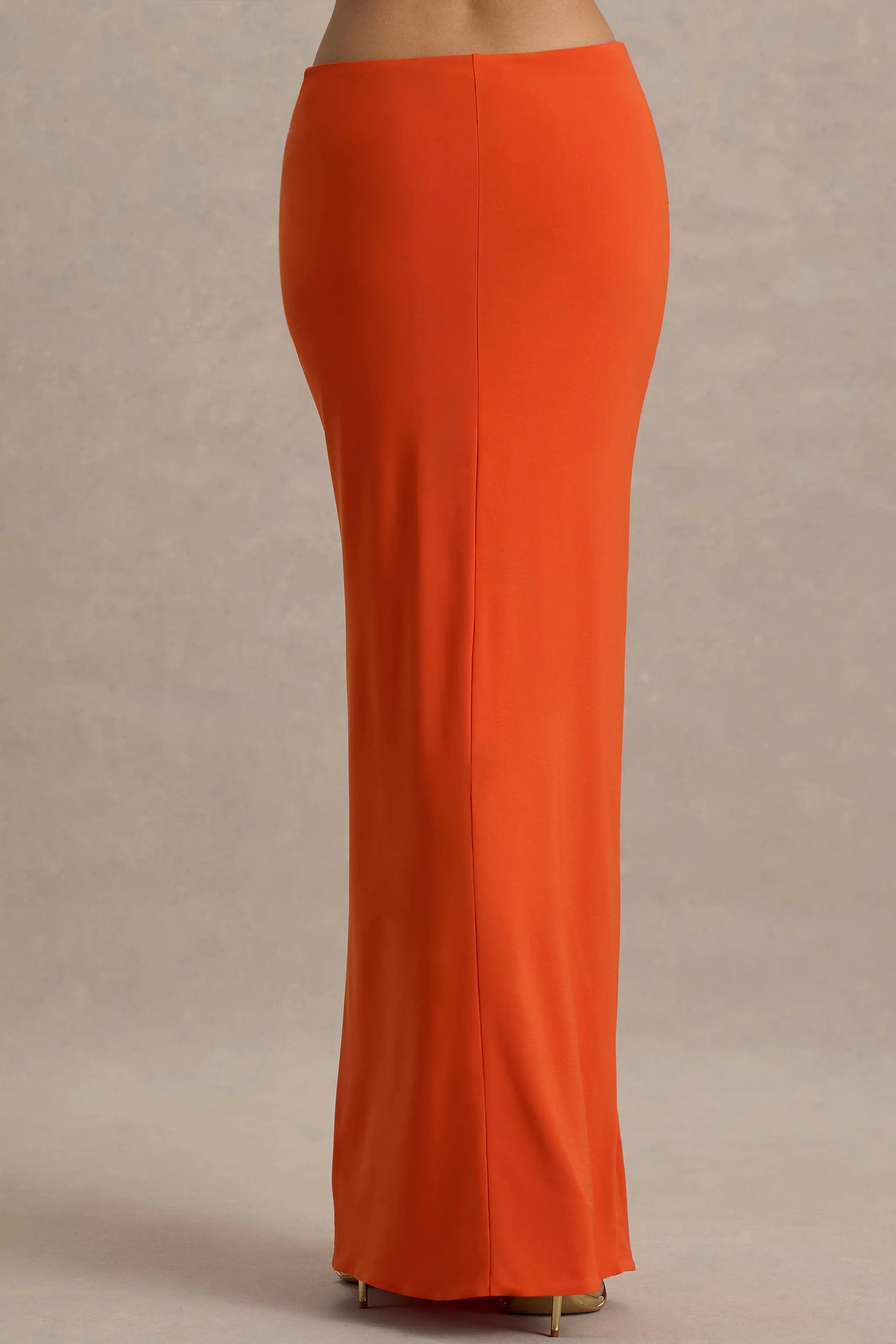 Marlena | Orange Twisted Split Maxi Skirt sold by Club L London product image thumbnail 4