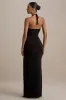 Mohito | Black Halter-Neck Cut-Out Maxi Dress With Split sold by Club L London