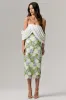 Entitled | Cream Floral Lace Bardot Midi Dress sold by Club L London