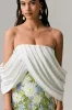 Entitled | Cream Floral Lace Bardot Midi Dress sold by Club L London
