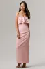 Scarlet | Pale Pink Square-Neck Embellished Maxi Dress sold by Club L London
