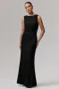 Maxie | Black High-Neck Maxi Dress With Back Detail sold by Club L London