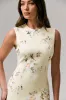 Priceless | Lemon Print High-Neck Fishtail Midi Dress sold by Club L London