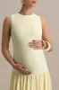 Outline | Lemon Maternity Maxi Dress With Draped Skirt sold by Club L London