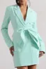 Prized | Mint Green Tailored Blazer Dress With Bow sold by Club L London