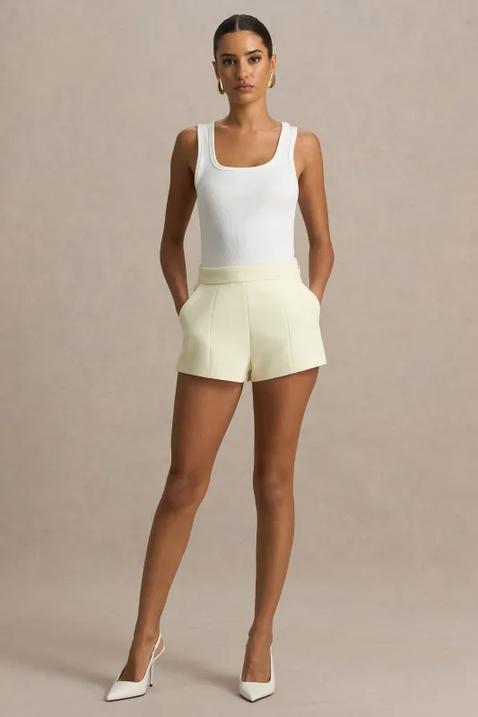 Lina | Cream Tailored Shorts sold by Club L London