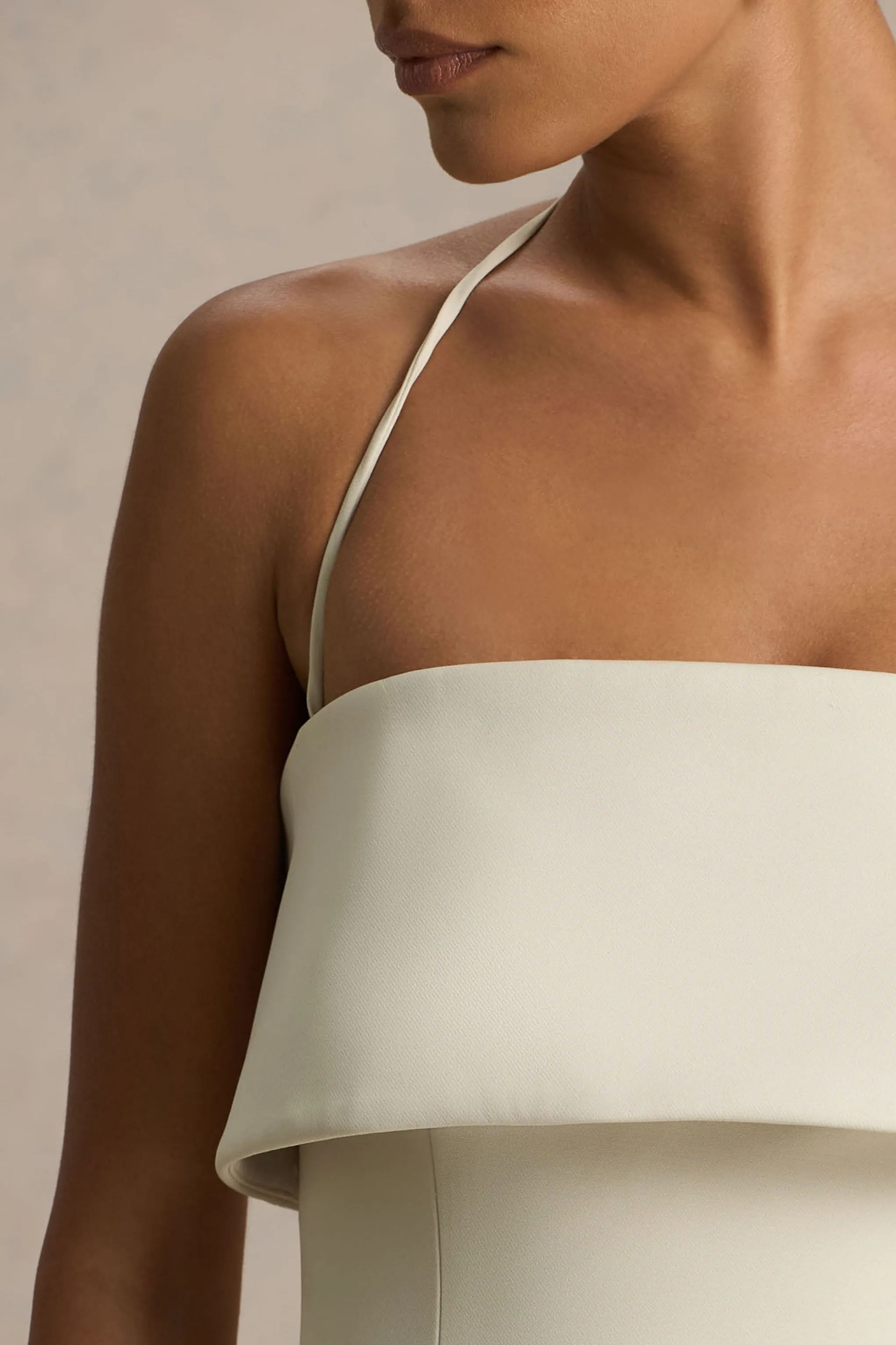 Nelly | Nude Bandeau Mini Dress sold by Club L London product image thumbnail 3