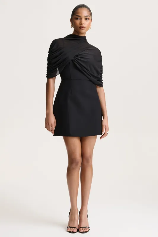 Veda | Black Square-Neck Mini Dress sold by Club L London