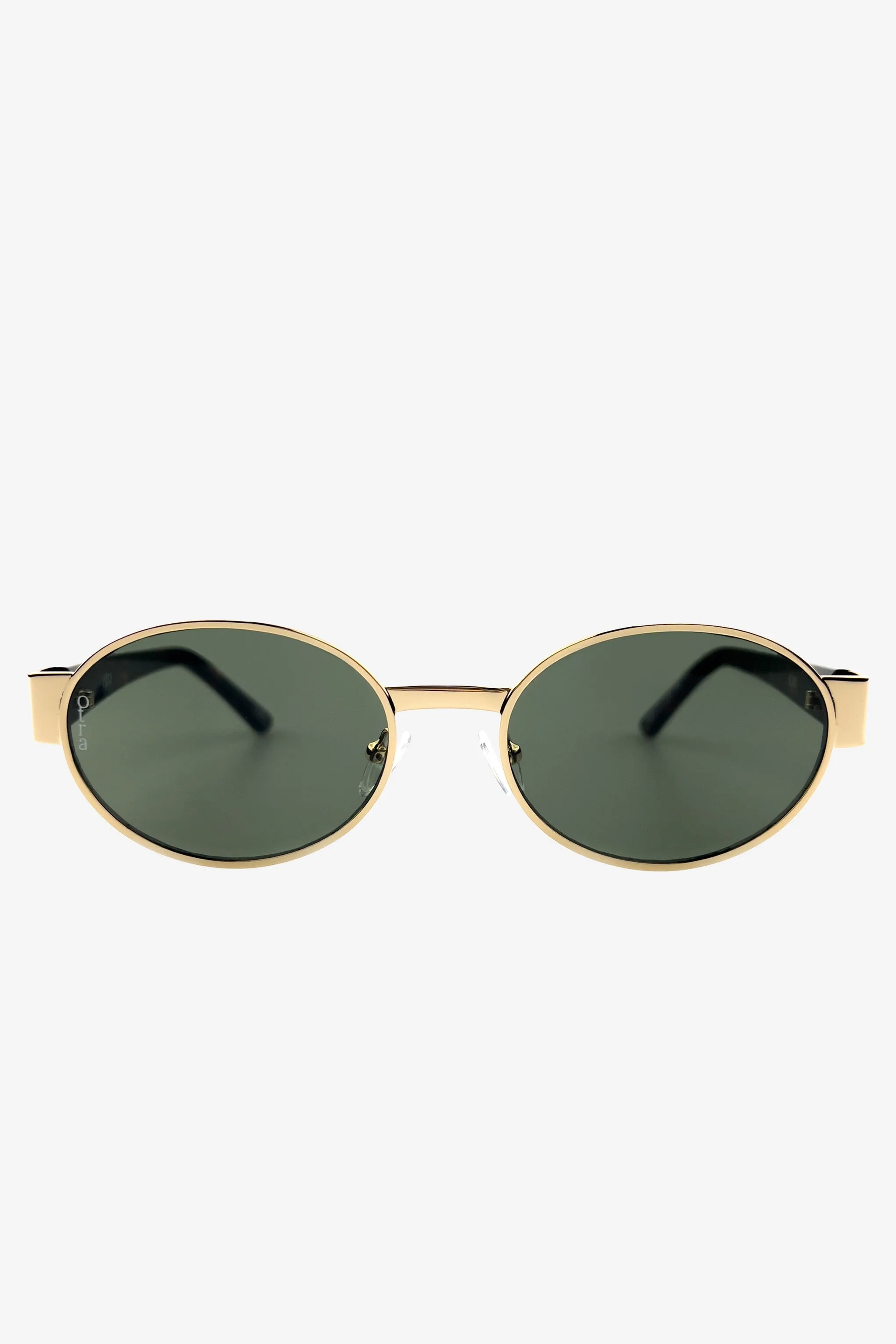 Echo | Otra Gold Tortoiseshell Round Metal Sunglasses sold by Club L London product image thumbnail 3