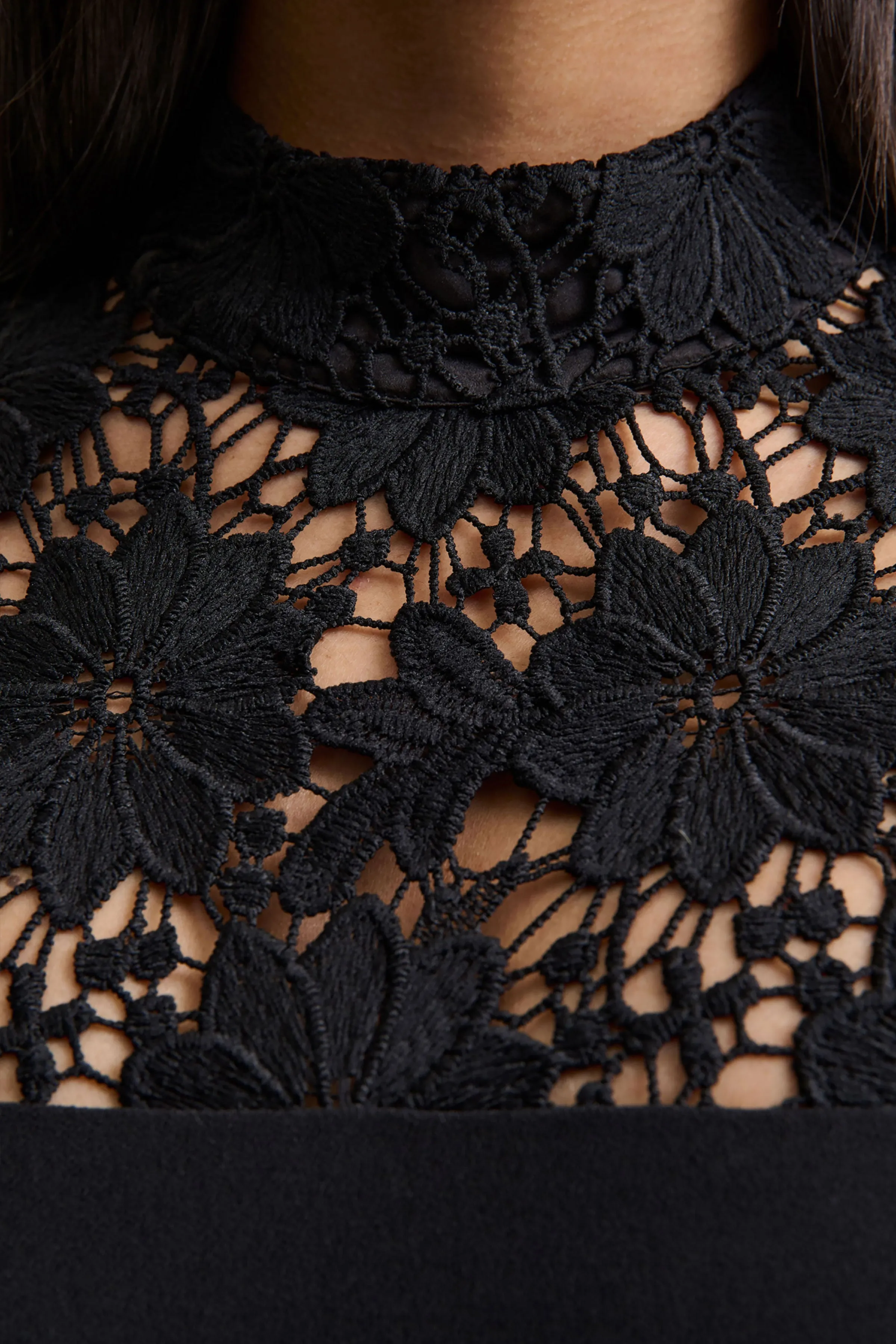 Orlina | Black High-Neck Jumpsuit With Lace Detailing sold by Club L London product image thumbnail 5