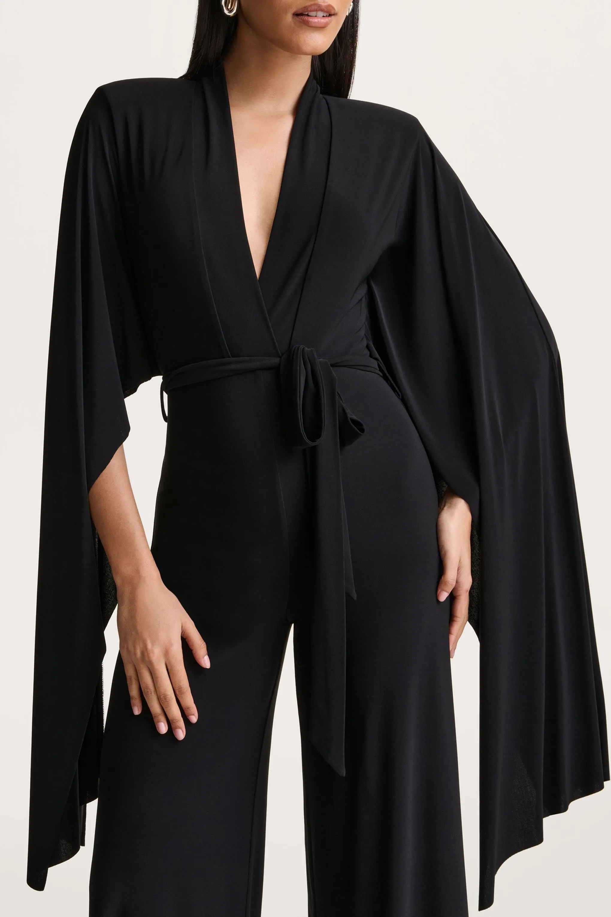 Laurina | Black Plunge-Neck Jumpsuit sold by Club L London product image thumbnail 5