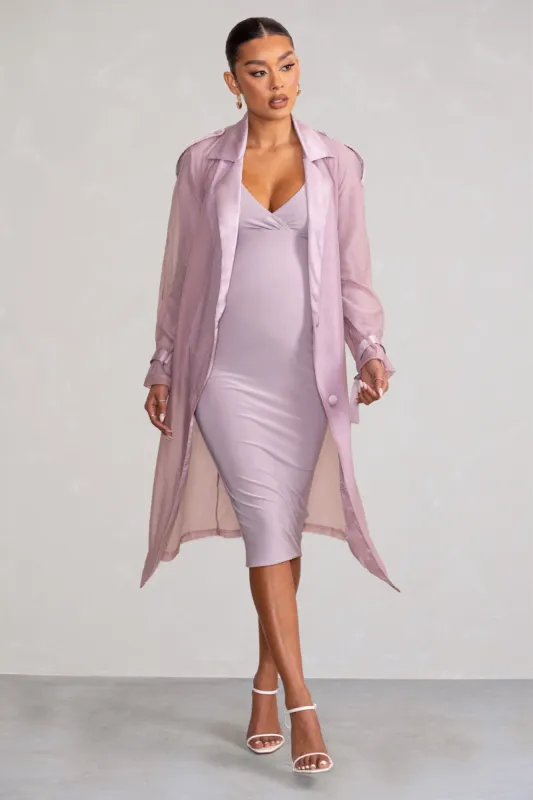 No Compromise | Taupe Maternity Belted Trench Coat made by Club L London
