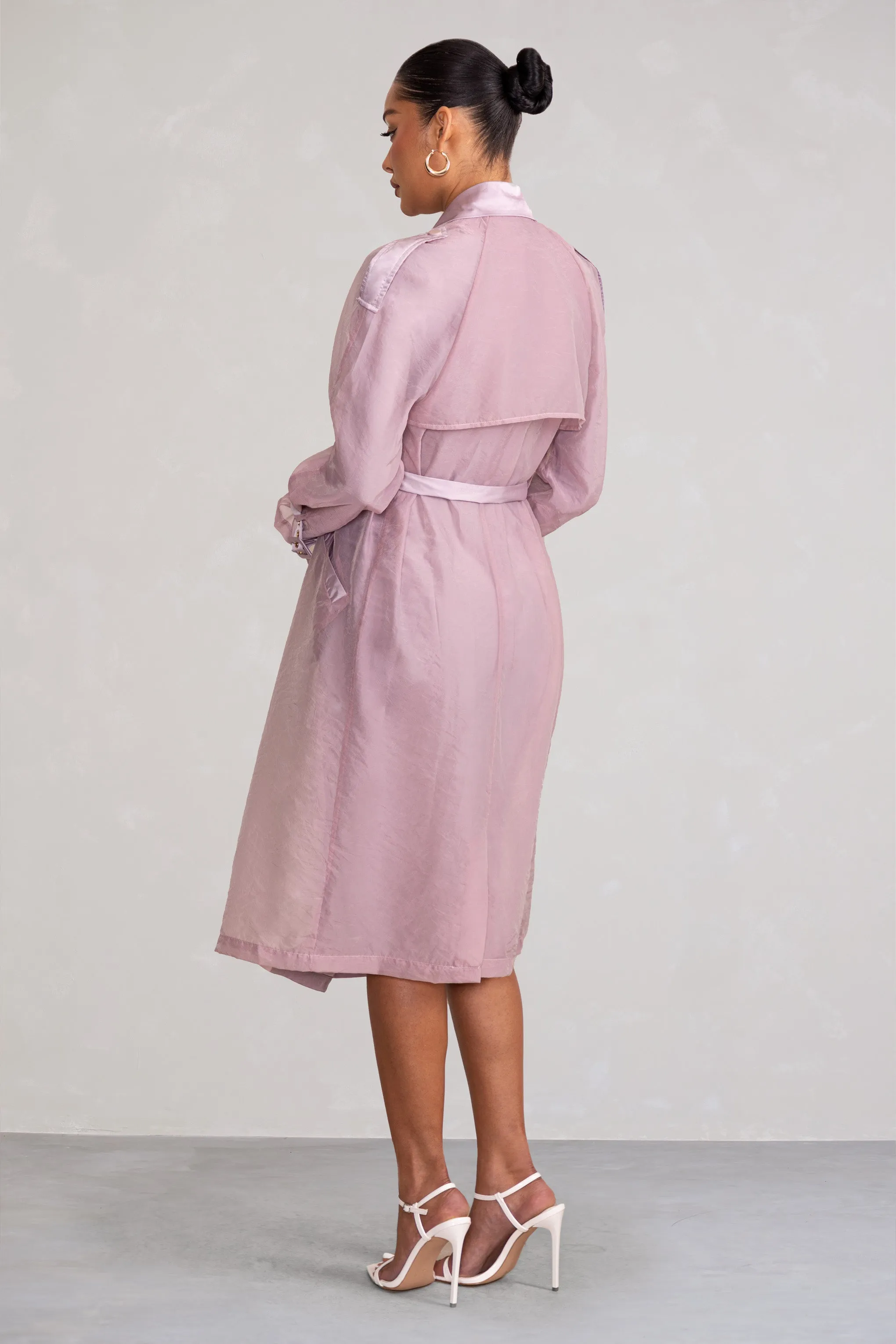 No Compromise | Taupe Maternity Belted Trench Coat sold by Club L London product image thumbnail 5