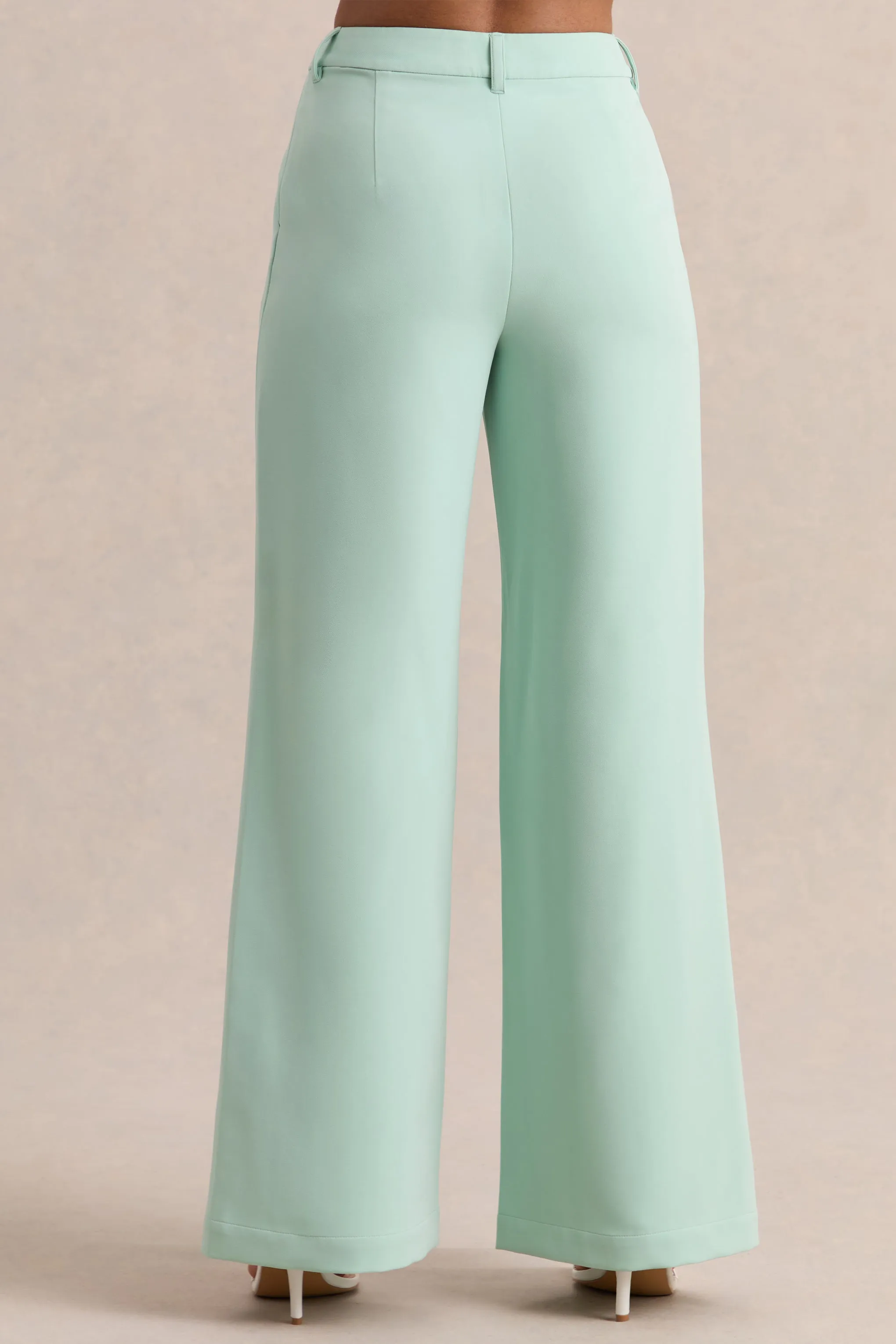 Malou | Sage Tailored Trousers sold by Club L London product image thumbnail 4