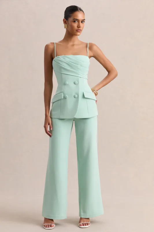 Malou | Sage Tailored Trousers made by Club L London