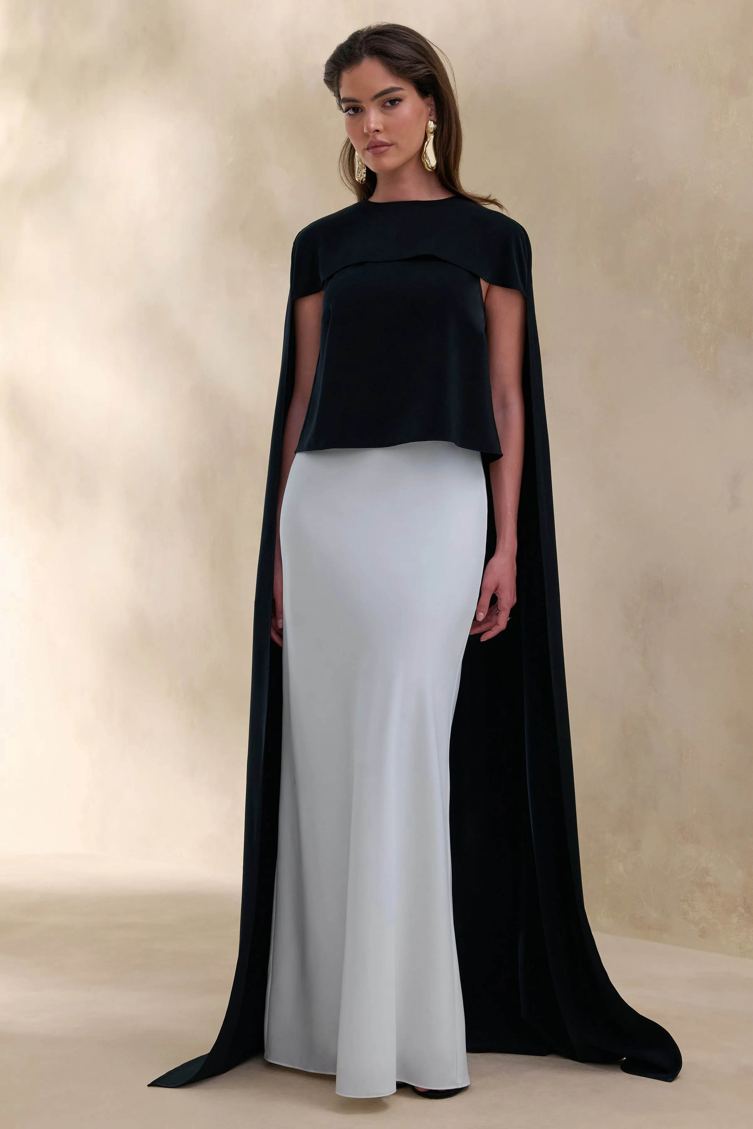 Iveta | White Satin Maxi-Skirt sold by Club L London product image thumbnail 2