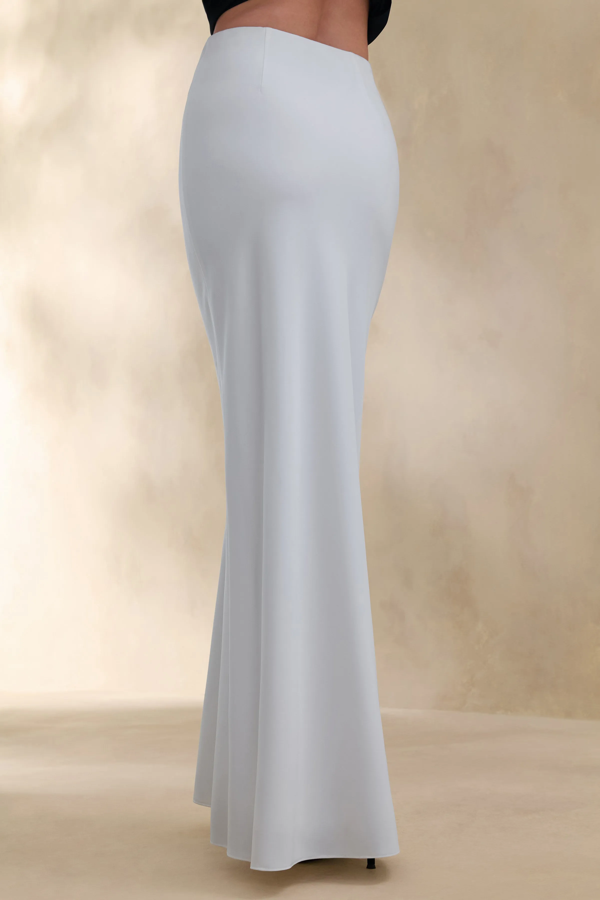 Iveta | White Satin Maxi-Skirt sold by Club L London product image thumbnail 3