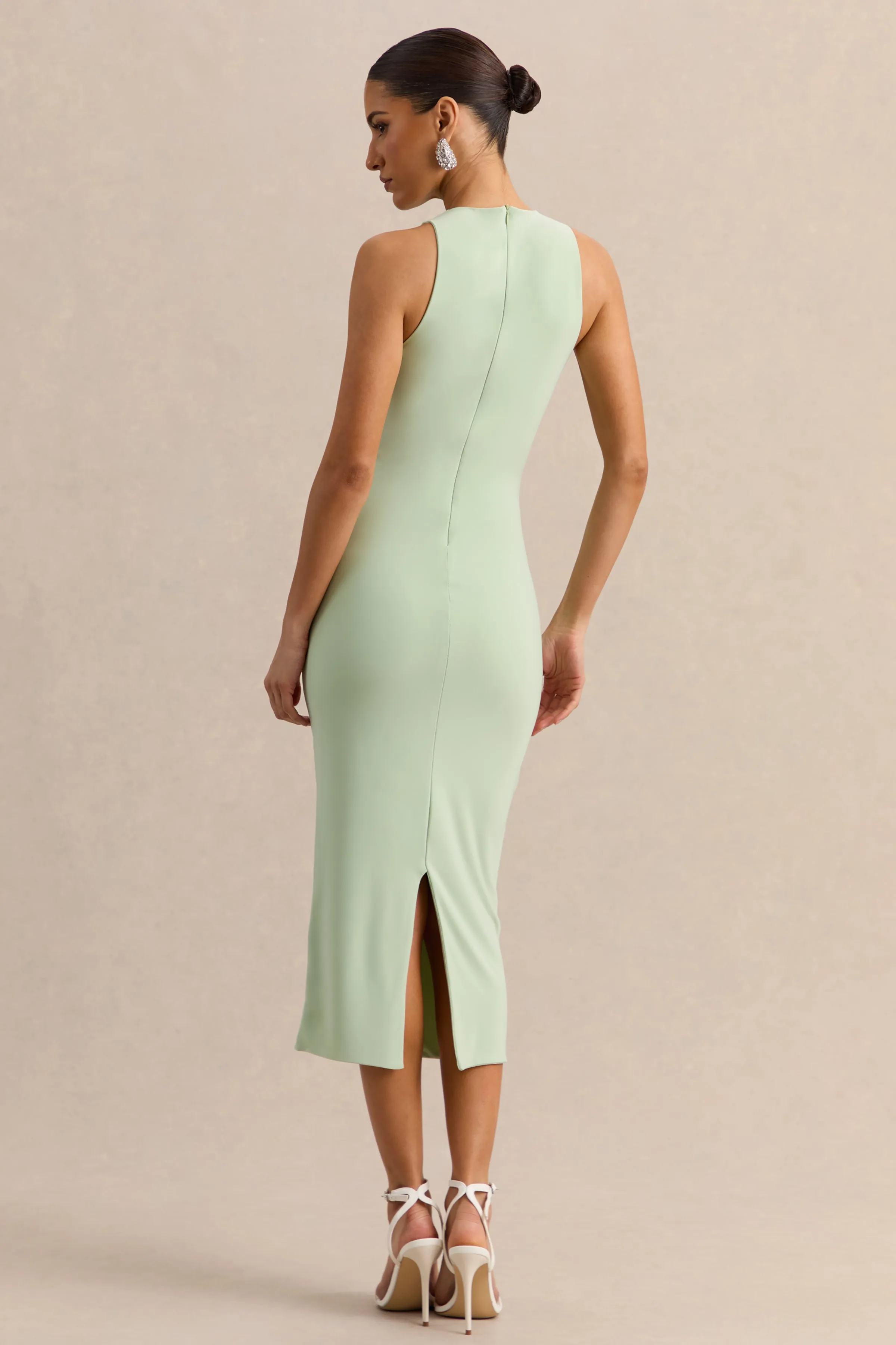Mirana | Mint High-Neck Midi-Dress sold by Club L London product image thumbnail 2