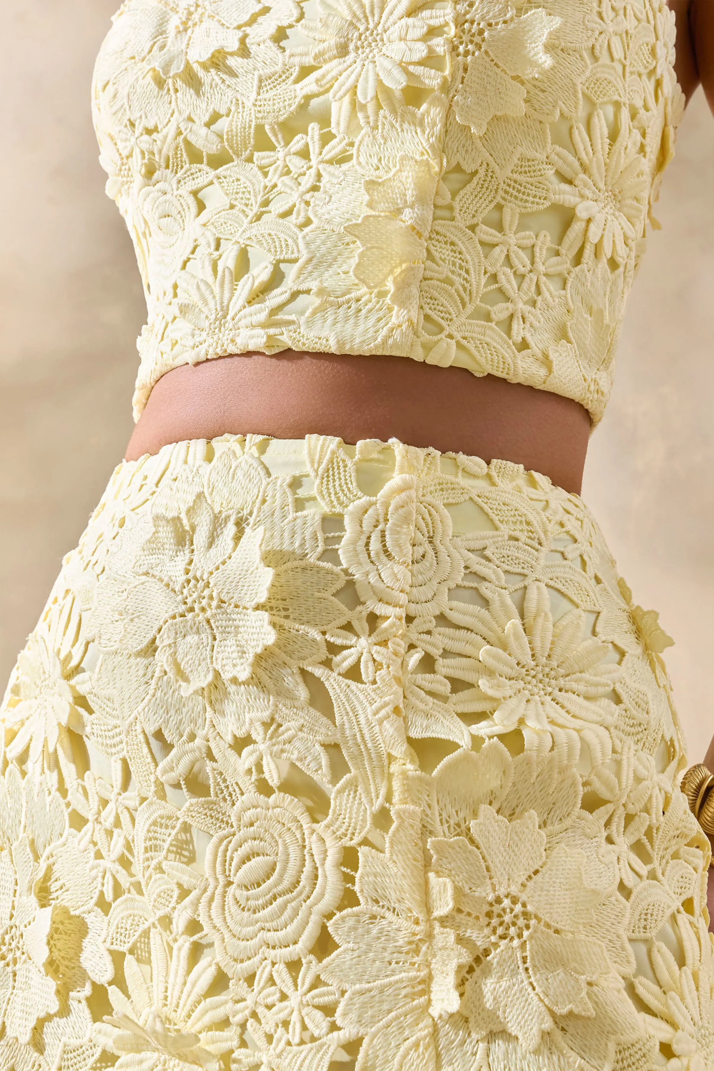 Esmara | Lemon Lace Maxi Skirt sold by Club L London product image thumbnail 4