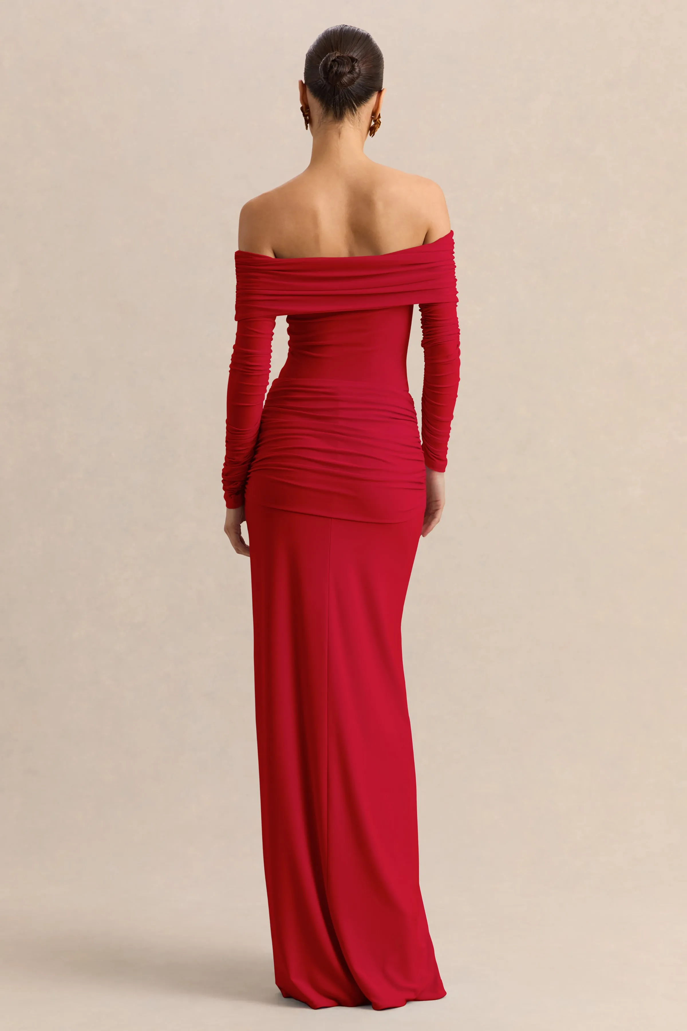 Flynne | Red Wrapped Maxi Skirt With Sash sold by Club L London product image thumbnail 3