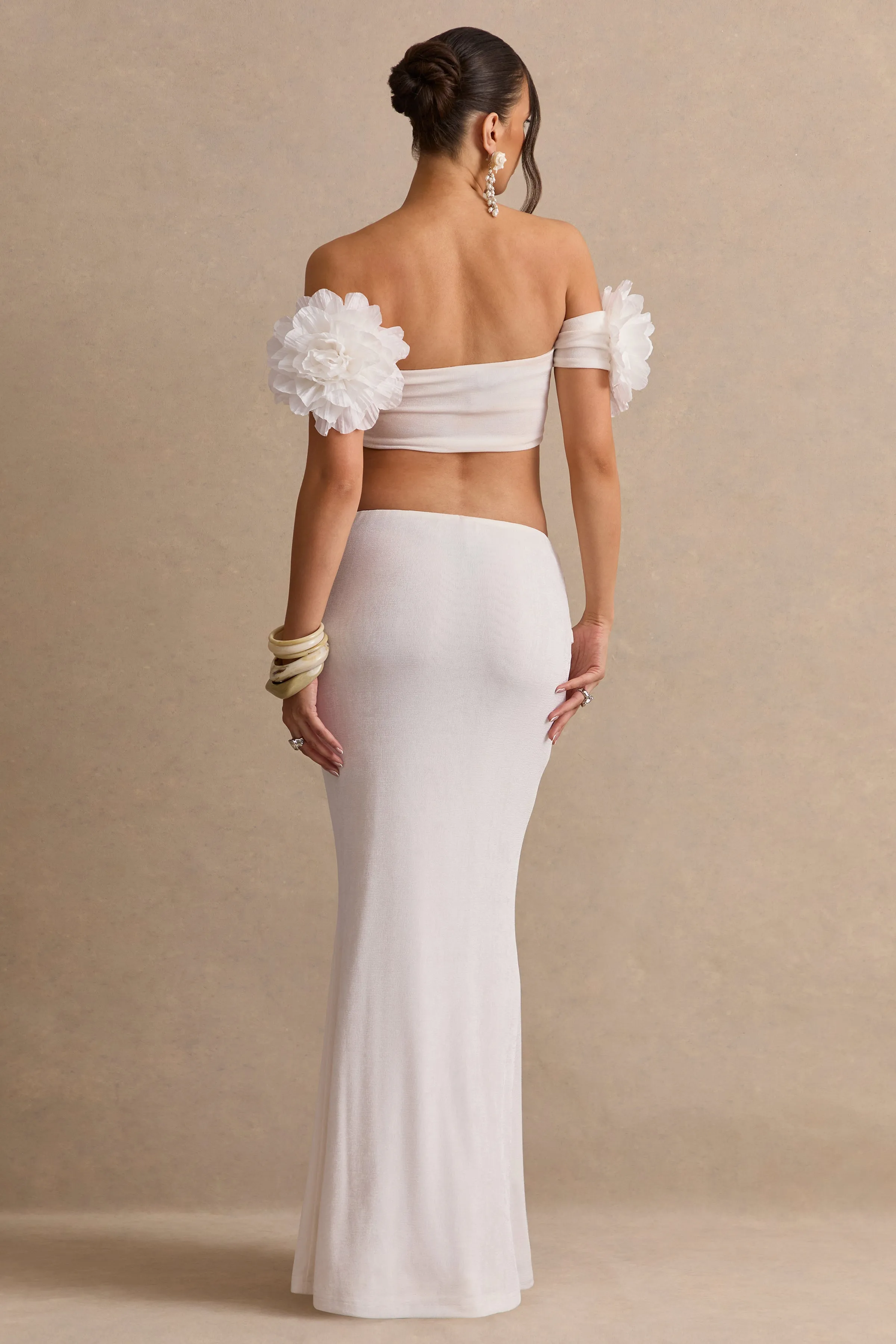 Arwenne | White Maternity Maxi Skirt sold by Club L London product image thumbnail 2