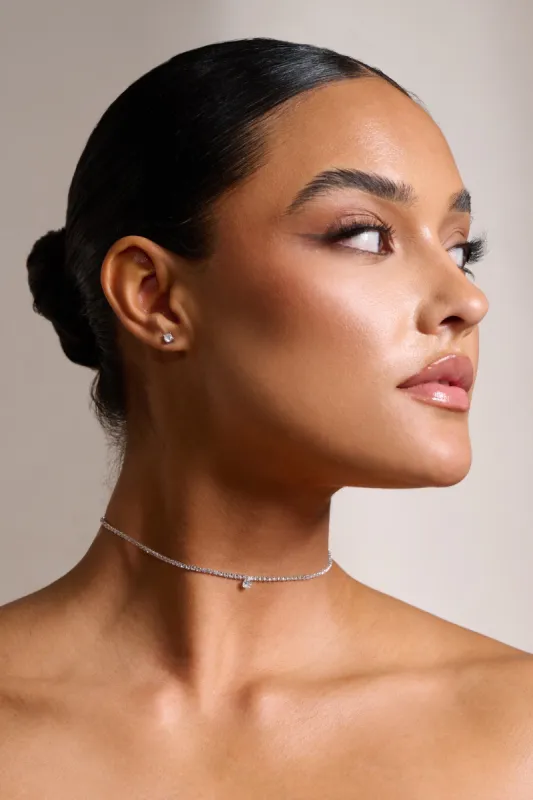 Violet | Silver Pendant Choker sold by Club L London