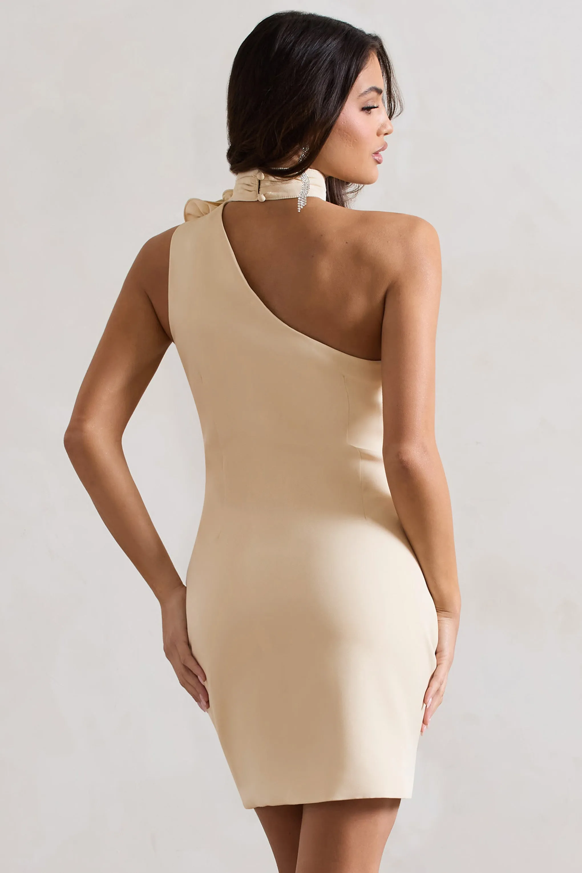 The Social | Lemon Mini Dress With Ruffled Choker sold by Club L London product image thumbnail 2