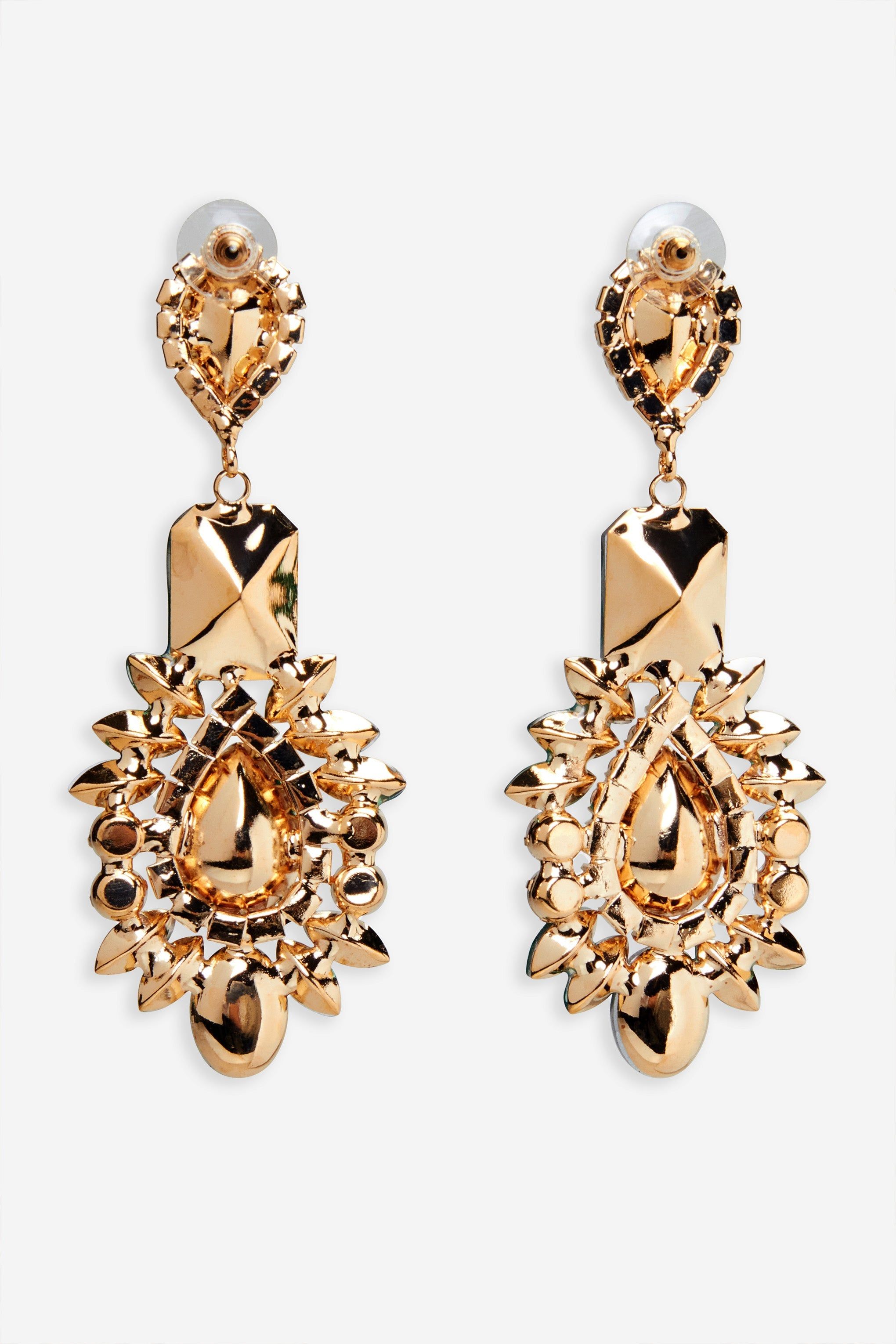 Lorna | Emerald Green Diamante Drop Earrings sold by Club L London product image thumbnail 3