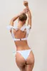 Adrift |  White Organza Bikini Bottoms With Bows sold by Club L London