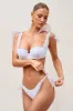 Adrift |  White Organza Bikini Bottoms With Bows sold by Club L London