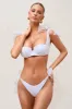 Adrift |  White Organza Bikini Bottoms With Bows sold by Club L London