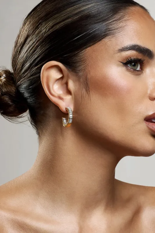 Rylie | Diamante Hoop Earrings sold by Club L London