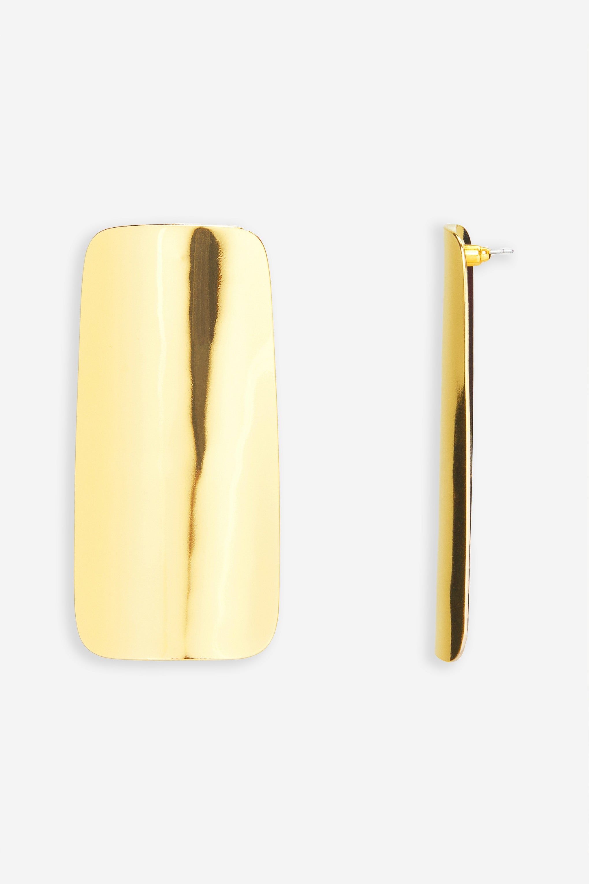 Fiona | Gold Rectangle Statement Earrings sold by Club L London product image thumbnail 2